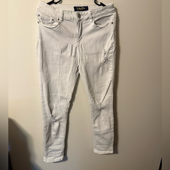 Indigo Rein White Skinny Distressed Jeans - Picture 1 of 6